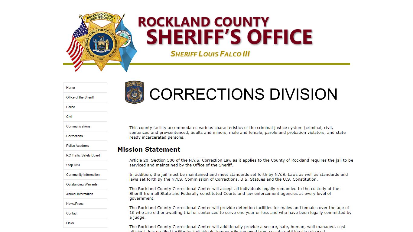 Rockland County Sheriff's Office - Corrections Division